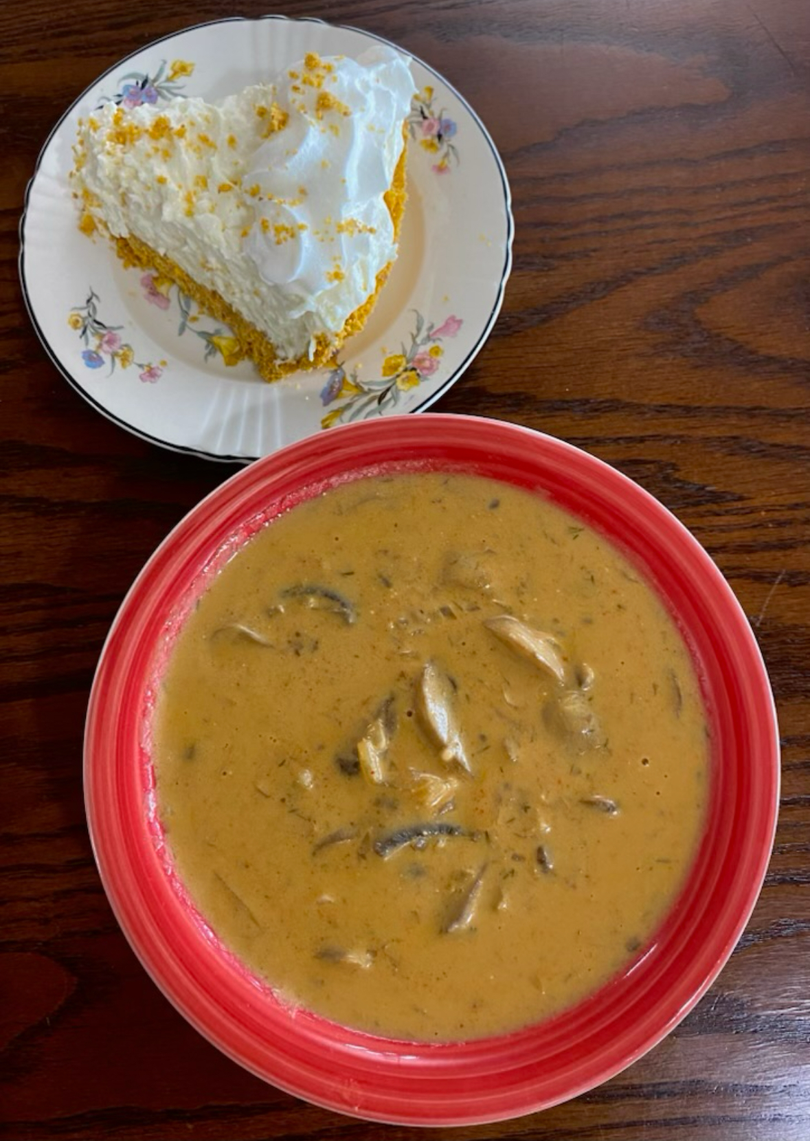 Hungarian Mushroom Soup & Coconut Cream Pie